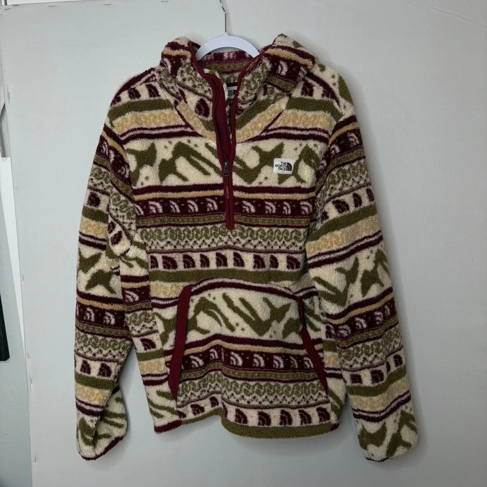 The North Face Campshire Fleece Hoodie Mens Medium Mountain Aztec Gorpcore Cabin